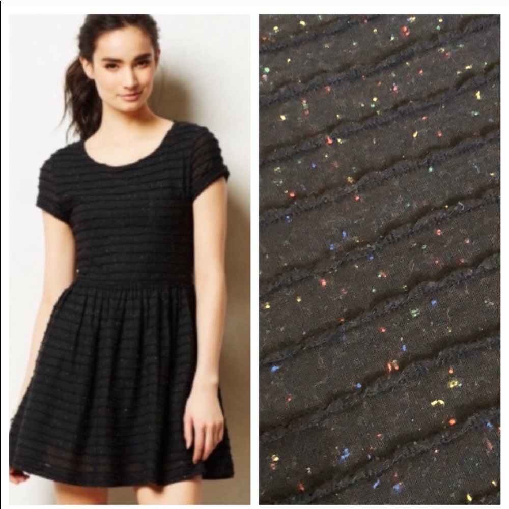 Anthropologie Yumi Pine Street Dress Black
